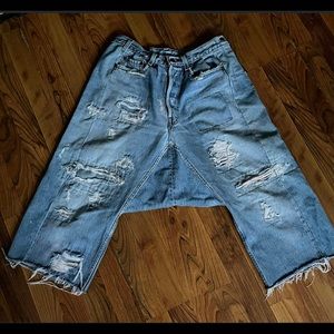 OOAK Magnolia Pearl French Reconstructed Levi’s from a photo shoot . Run small